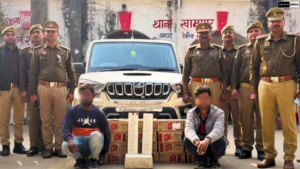 Deoria News: ‘ऑपरेशन प्रहार’ में बड़ी सफलता, अवैध शराब समेत नकली नंबर प्लेट वाली स्कॉर्पियो जब्त
