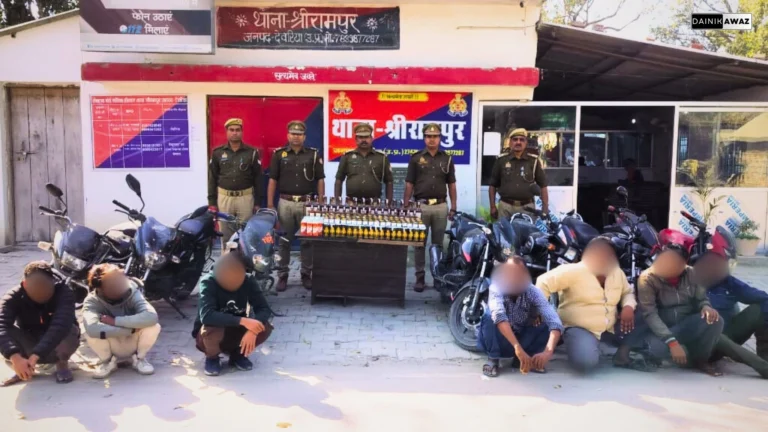 Deoria News: देवरिया पुलिस का शिकंजा, 7 तस्कर गिरफ्तार, भारी मात्रा में शराब बरामद!