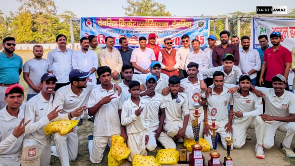 Deoria News: देवरिया क्रिकेट लीग, 101 रनों की धमाकेदार जीत, वारिस आलम बने मैन ऑफ द मैच