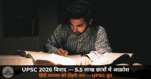 National News: UPSC प्रीलिम्स 2026 विवाद में — 5.5 लाख छात्रों का गुस्सा फूटा, GS पेपर लंबा और CSAT कठिन होने की शिकायत