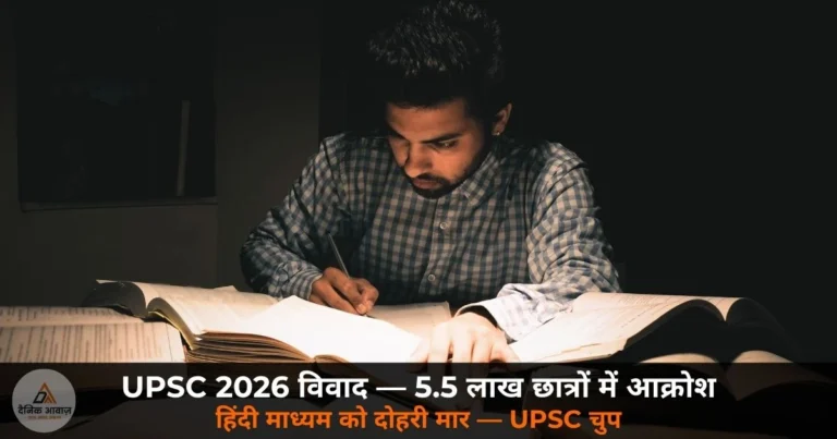 National News: UPSC प्रीलिम्स 2026 विवाद में — 5.5 लाख छात्रों का गुस्सा फूटा, GS पेपर लंबा और CSAT कठिन होने की शिकायत