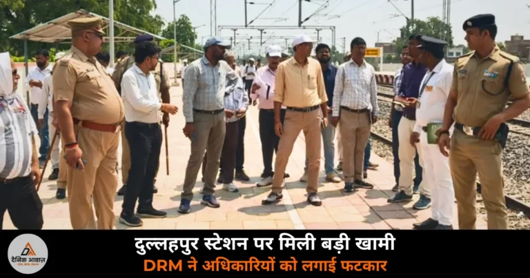 Ghazipur News: DRM ने दुल्लहपुर स्टेशन का औचक निरीक्षण किया — क्लोरीन मशीन खराब मिली, लगाई फटकार