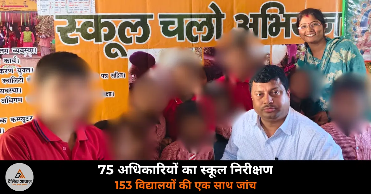 Deoria DM Madhusudan Hulgi 75 officials inspect 153 primary schools Vikas Khand Sadar 2026